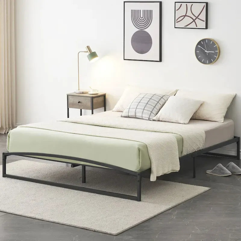Estrutura de Cama de Plataforma Metálica de Perfil Baixo de 10 Polegadas