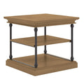Mesa Lateral de Apoio Cornice com Armazenamento Estilo Industrial