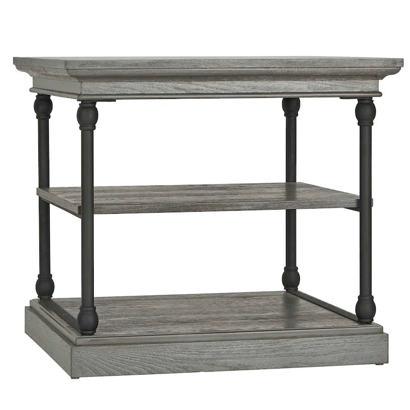 Mesa Lateral de Apoio Cornice com Armazenamento Estilo Industrial