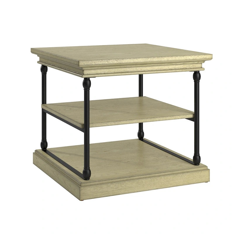 Mesa Lateral de Apoio Cornice com Armazenamento Estilo Industrial