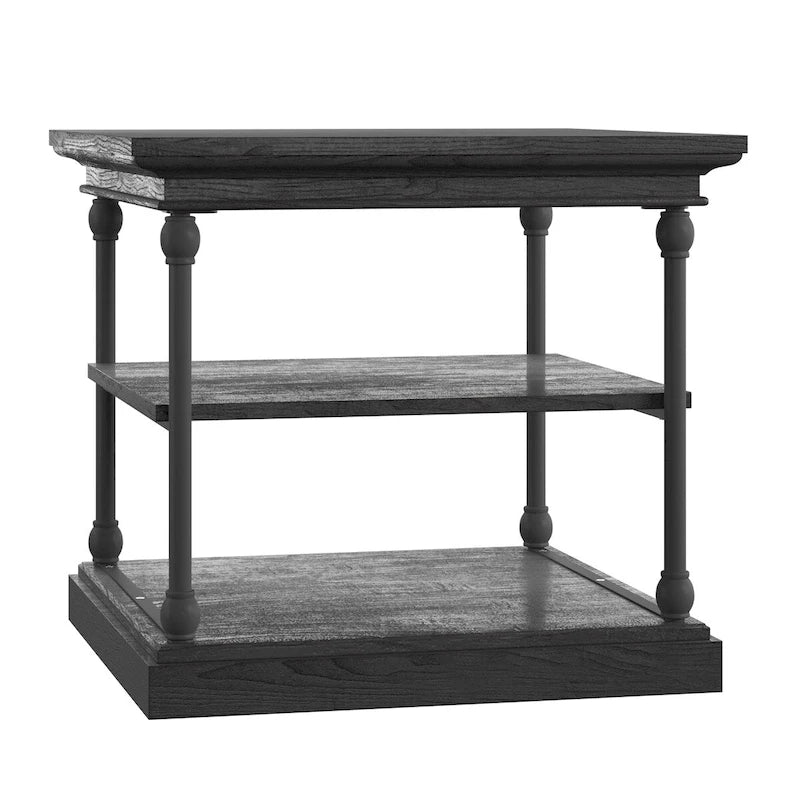 Mesa Lateral de Apoio Cornice com Armazenamento Estilo Industrial