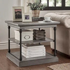Mesa Lateral de Apoio Cornice com Armazenamento Estilo Industrial
