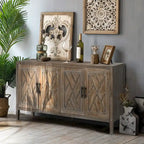 Aparador de Madeira 4 Portas de Sarja Armário Vintage Campestre
