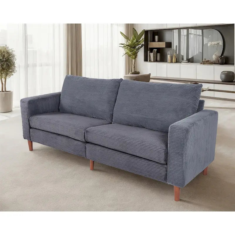 82 Inch Sofa, Comfy Sofa Couch Extra Deep Seats, Corduroy Couch for Living Room Loveseat Removable Sofa Cover Cushions